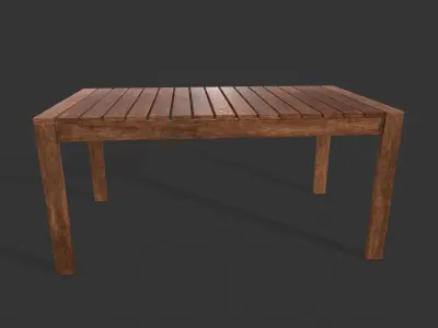Simple Table 3D Model Free low-poly 3D model