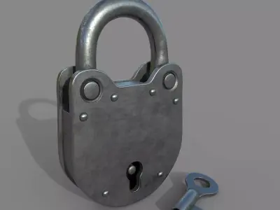 Badlock padlock 3D model