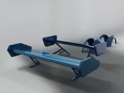 Spoiler tuning part auto 3D model