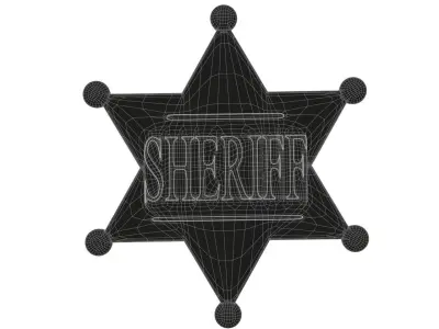 sheriff badge 3D model get