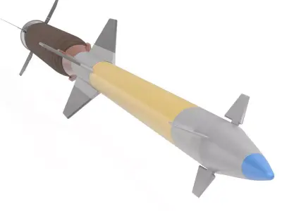 Pantsir S1 Two-Stage Missile 57E6E 3D model