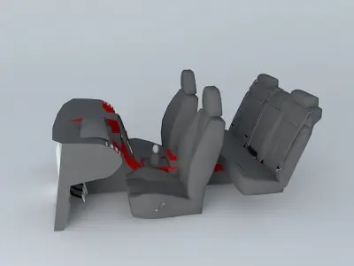 Car interior with details Free 3D model