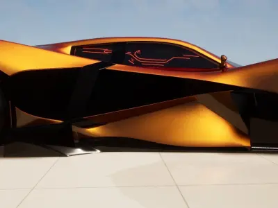 Neon Blaze GT The Futuristic Supercar 3D model
