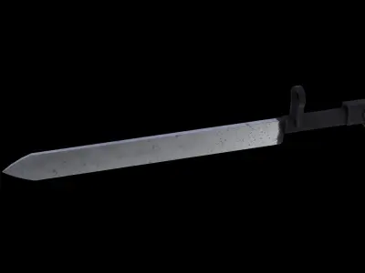 German improvised Ersatz Bayonet Free low-poly 3D model