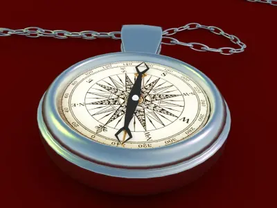 Antique Compass 3D model 3D model