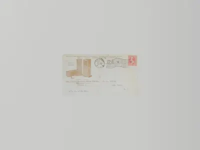 Mosley Folding Bathtub 1899 advertising envelope Low-poly 3D model