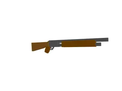 Low Poly Shotgun Low-poly 3D model
