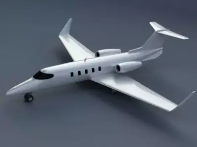 Learjet 28-29 Longhorn private jet CAD model 3D model