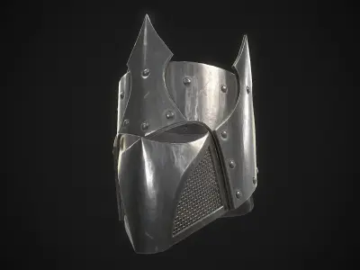Knight Helmet 05 Low-poly 3D model
