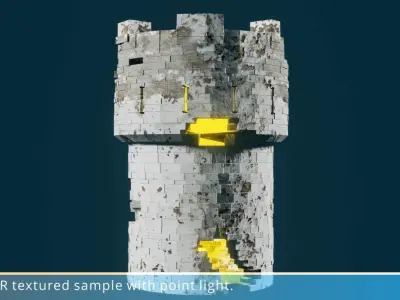 Ruined Castle Kitbash Set 153 parts 3D model 3D model