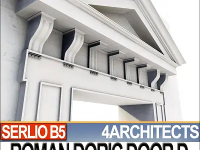 Renaissance Doric Door D Revit STL Printable 3D print model