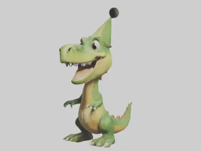 Cartoon Dinosaur 1 Low-poly 3D model
