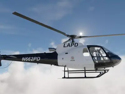 Police Helicopter Low-poly 3D model