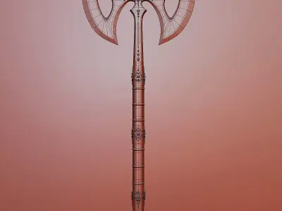 Fantasy Combat Sword-Poleaxe 3D model