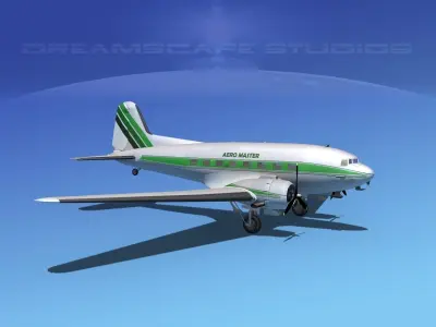 Douglas DC-3 Aero Master 3D model