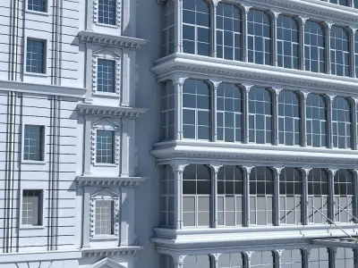 Commercial Building Facade 19 3D model