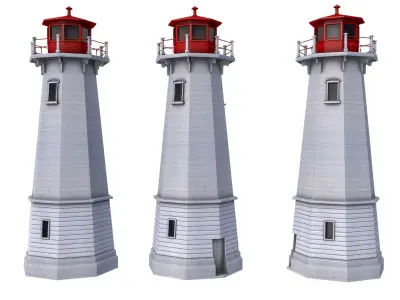 Louisbourg Lighthouse 3D model