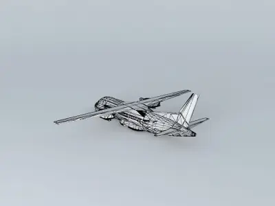 Template Antonov An140 by Sletch2003 Free 3D model