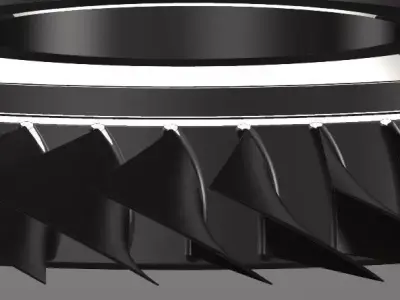 Blisk spinning blade Free 3D model