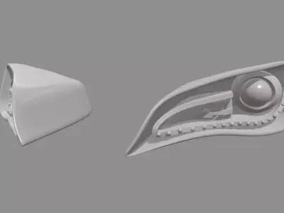 Headlights Audi R8 Custom Low-poly 3D model