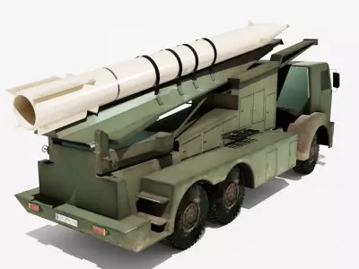 Fateh-110 Iranian Missile Low-poly 3D model