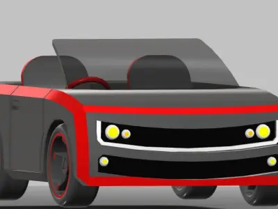 A Muscular Coupe Free 3D model