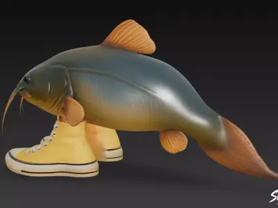 Conversino Barbiglio - Italian BrainRot Low-poly 3D model