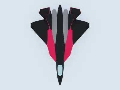 AirCraft Stylized Lowpoly Free low-poly 3D model