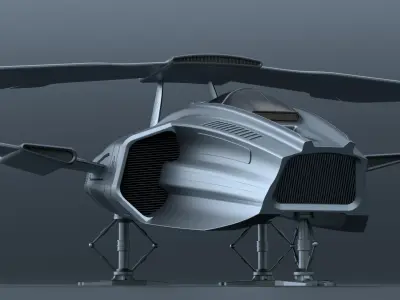 Sci-Fi Spaceship High-Poly  Free 3D model