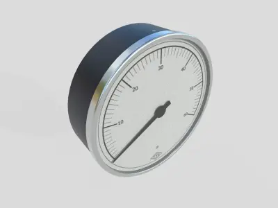 Pressure Gauge M4 Low-poly 3D model