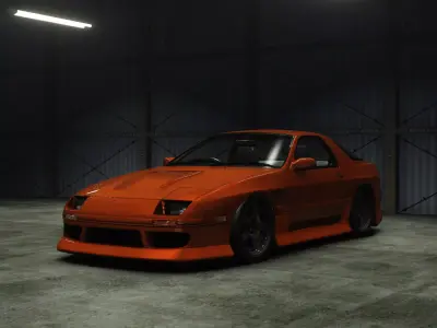 BN Sports Type 1 RX7 FC Bodykit Low-poly 3D model