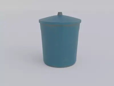 Plastic Jar Low-poly 3D model