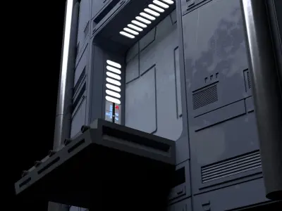 Set 2a - Death Star Extention Bridge 1-6 Scale Hottoys 3D Model Pack purchase