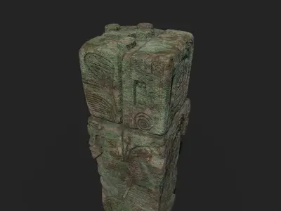 Mesoamerican pillar 3D model