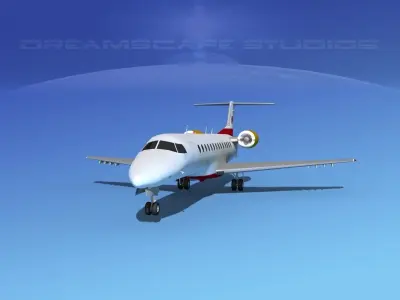 Embraer ERJ-135 New Mexico Jet 3D model
