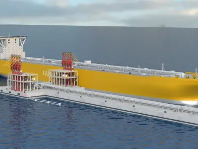 Oil Tanker at the Berth 3D model