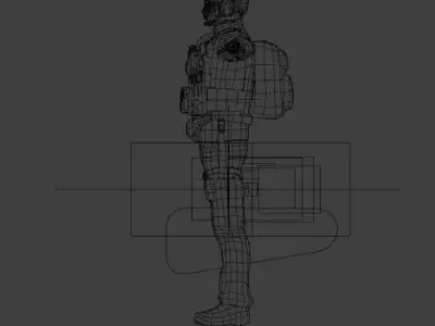 Ghost Simon Riley from Call Of Duty rigged Low-poly 3D model