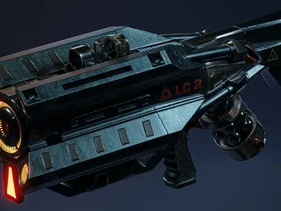 Laser Cannon Free low-poly 3D model