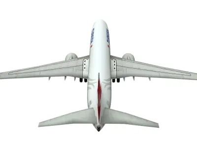 Lowpoly B737-800 3D Model turkish airliner flying Low-poly 3D model