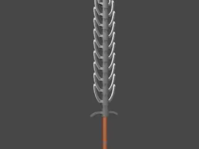 skeleton sword Low-poly 3D model