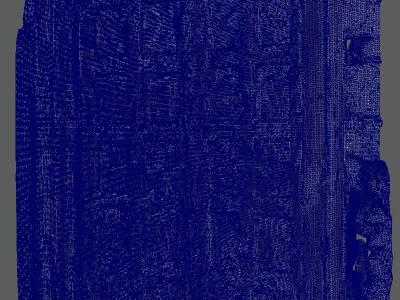 Ancient ruined doors of broken ruined house 3D model