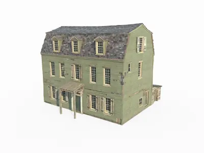 17th century architecture small building 3D model
