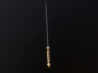  Civil War Artillery Sword Free low-poly 3D model