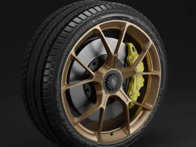 Porsche GT3 Wheels 3D 3D model