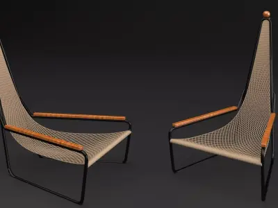 POLTRONA ARRASTAO REDE 3D model