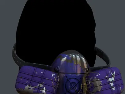 Gas mask helmet 3d model scifi Low-poly Low-poly 3D model Low-poly 3D model