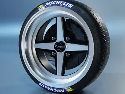 Work Equip 01 Wheel Low-poly 3D model