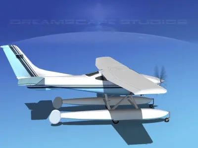 Cessna 182 Skylane Seaplane V15 3D model