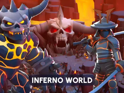 Inferno World Low-poly 3D model