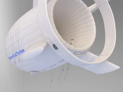 Inflatable Airborne Wind Turbine 3D model